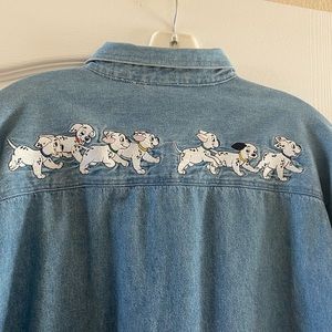 DISNEY! 101 Dalmatians button-down, denim